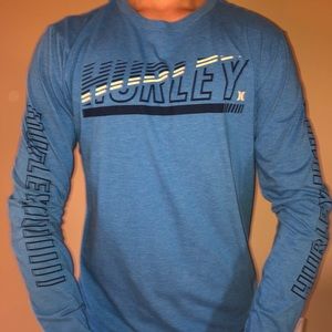 Light blue Hurley shirt. Long sleeve
